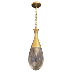 Wonderful Hudson Valley Lighting Large Southold Pendant Drop Brass Glass Fixture