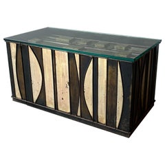 Brutalist Curtis Jere Sculptural Brass Coffee Table, 1970s