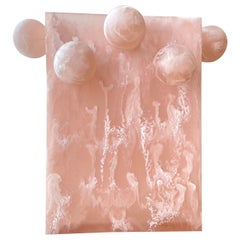 Rectangle Bubble Vase in Pink Resin by Paola Valle