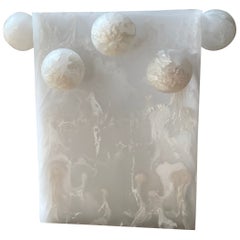 Rectangle Bubble Vase in White Resin by Paola Valle