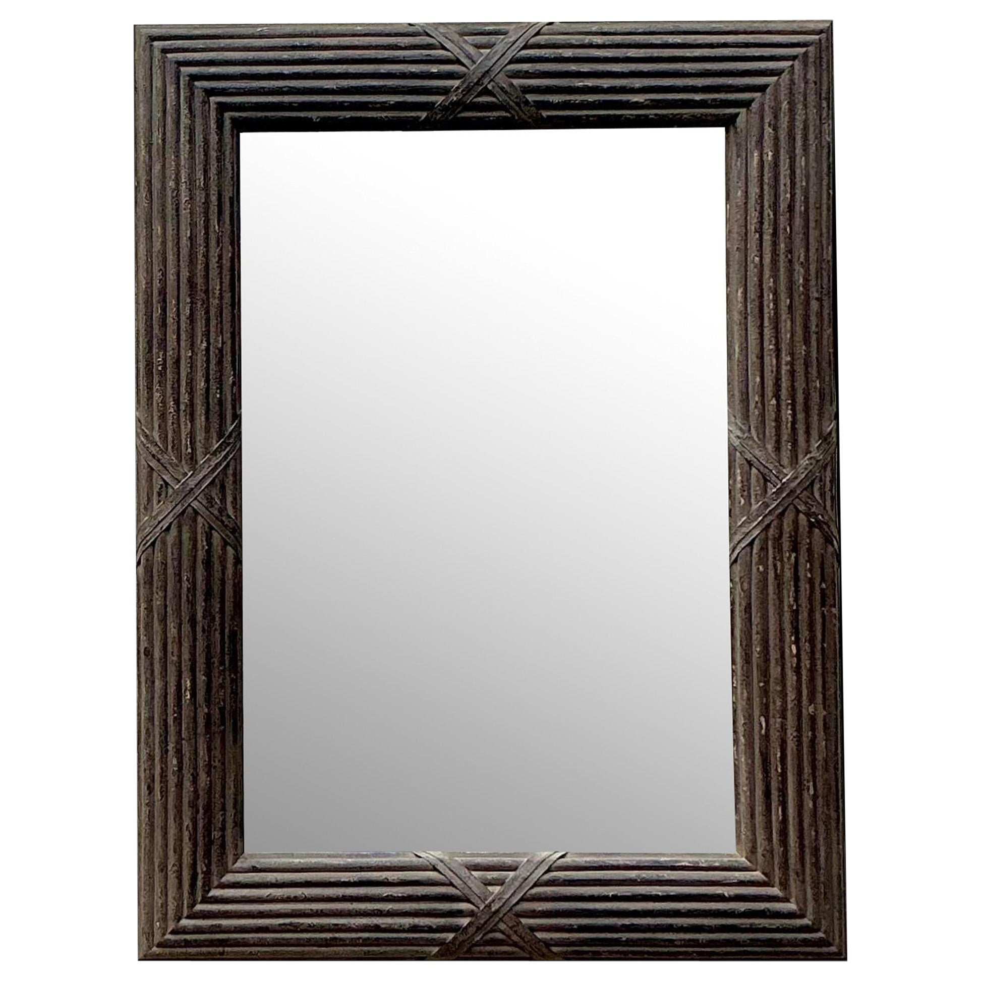 Vintage Regency Harrison Van Horn Banded Mirror