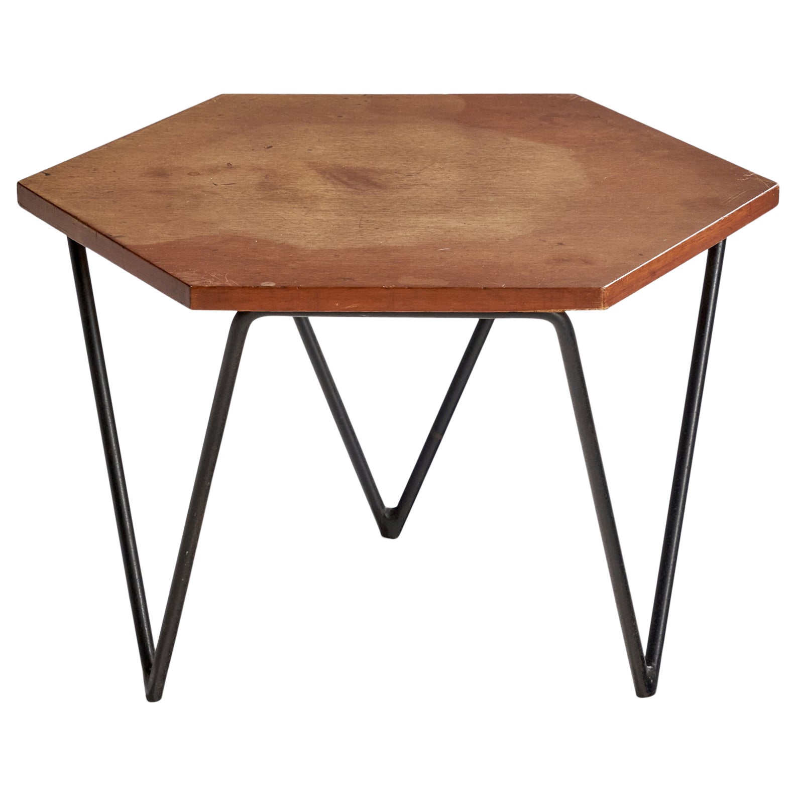Gio Ponti, Mesa auxiliar, Madera, Metal, Italia, Años 50