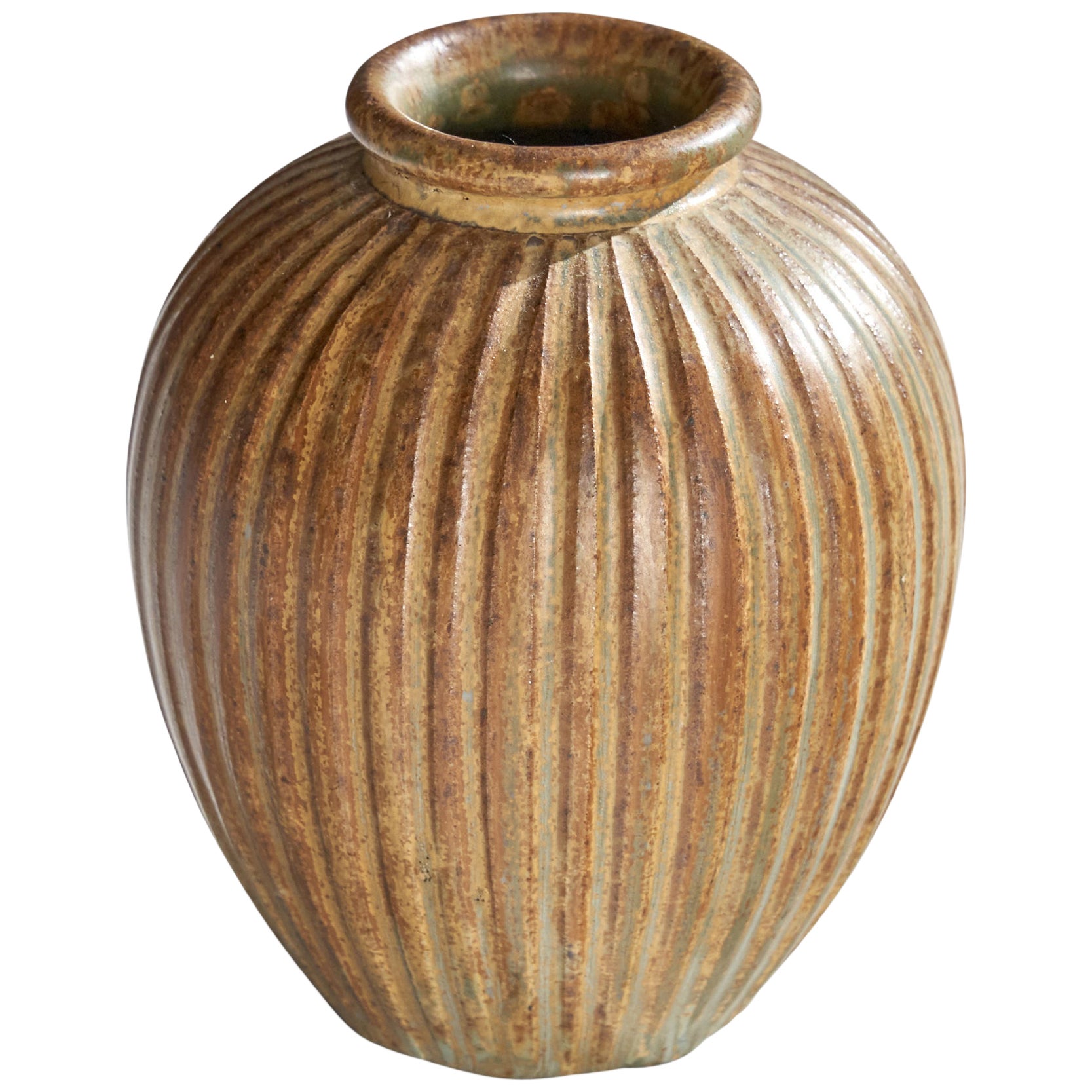 Arne Bang, Vase, Steingut, Dänemark, 1930er Jahre