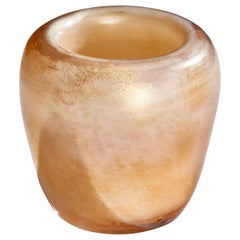 Flavio Poli, Vase, Glas, Blattgold, Italien, 1930er Jahre