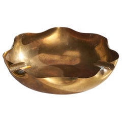 Italian Designer, Ashtray, Brass, Italy, 1950s