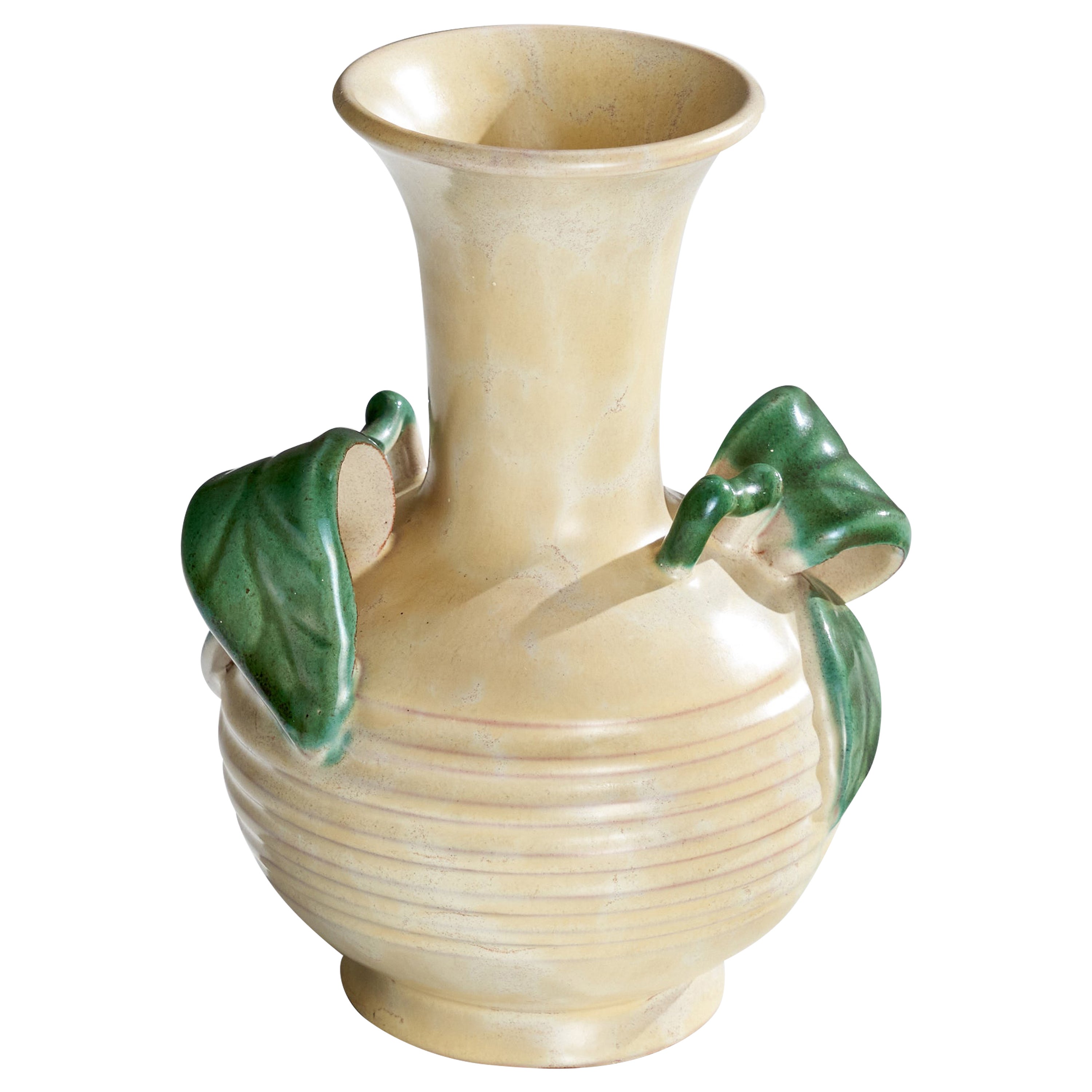 Vase en faïence de Upsala Ekeby, Suède, années 1930