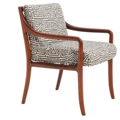 Edward Wormley Dunbar fauteuil en acajou restauré mi-siècle