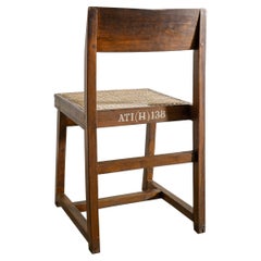 Sedia da pranzo/ufficio "Box Chair" di Pierre Jeanneret, prodotta in India negli anni Cinquanta.