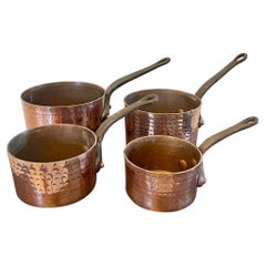 Antique George III Set of Four Copper Pans