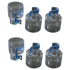 Joe Colombo style set of six glasses 1970s