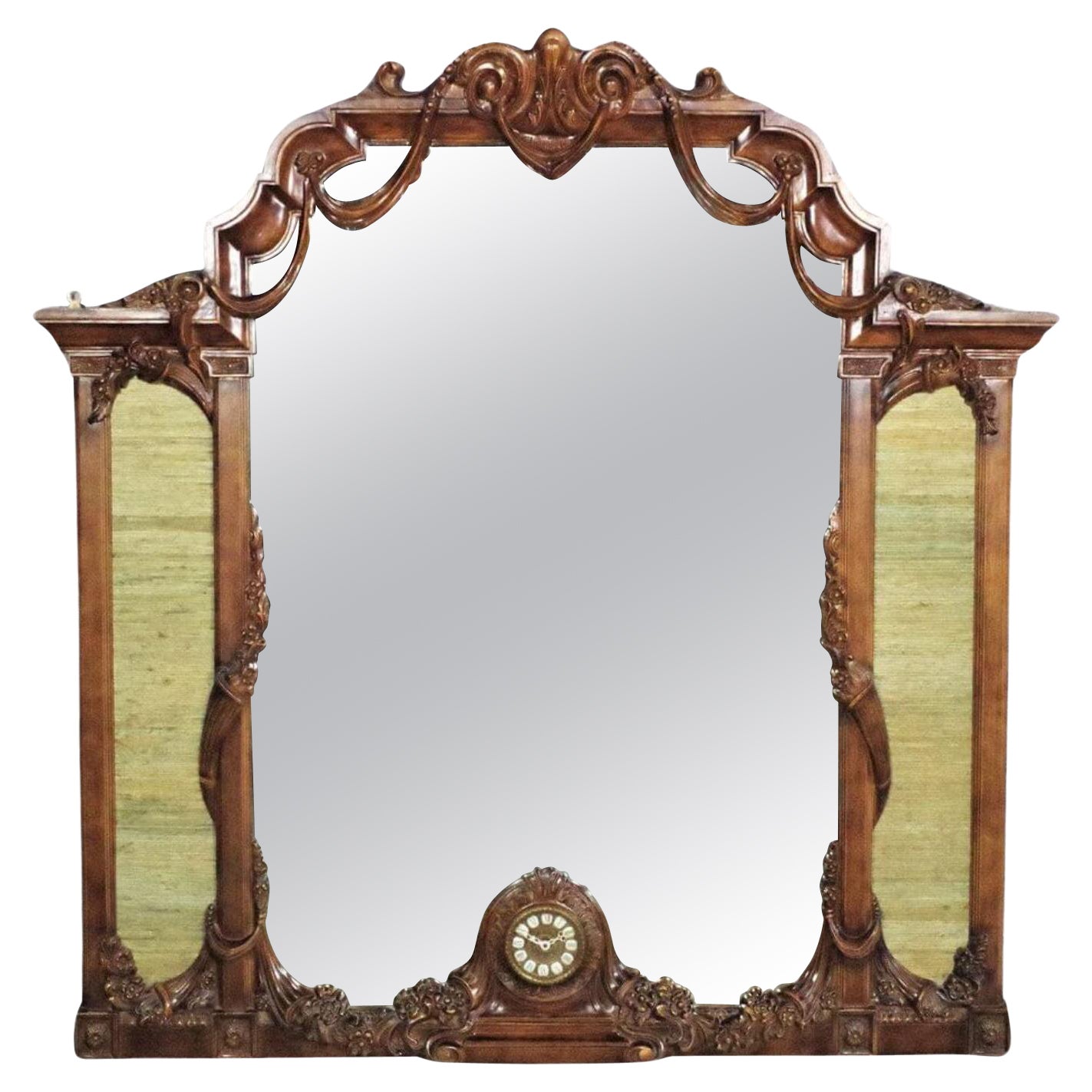 Here is the American translation of the description:  1960s Wooden Mirror with In For Sale