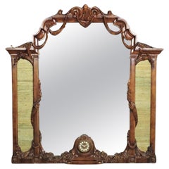 Voici la traduction américaine de la description :  miroir en bois des années 1960 avec