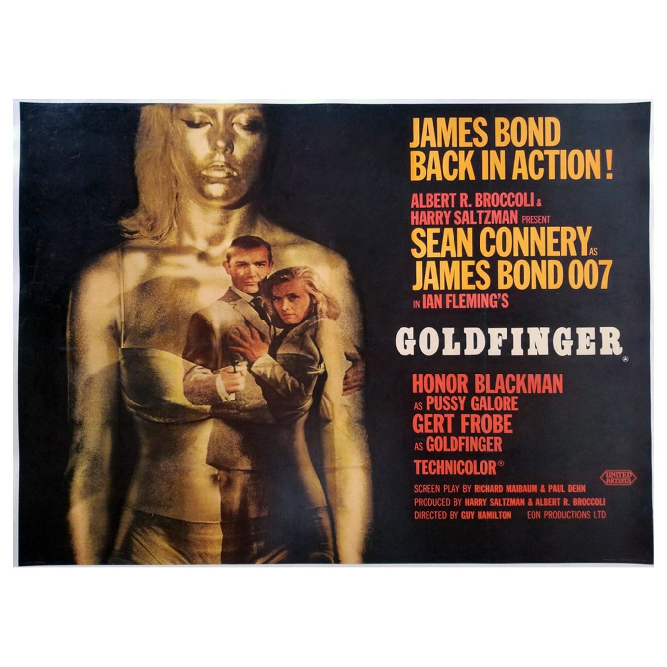 1964 Goldfinger Original Vintage Poster