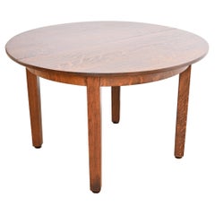Antique Stickley Mission Oak Arts & Crafts Extension Dining Table, Refinished