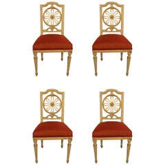 Antique Set of Four Gustavian Chairs, Sweden beginning of 19th century