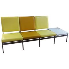 Mid-Century Modular Three-Seat Sofa and Table, in the Style of George Nelson
