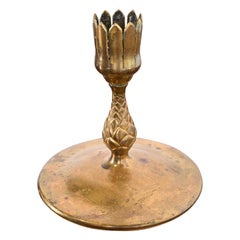 Tiffany Studios New York Bronze Doré Artichoke Form Vase Stand or Candlestick