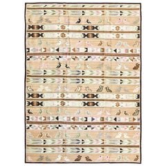 Retro Peruvian Navajo  Flat weave  Kilim, 4'11" x 6'10"