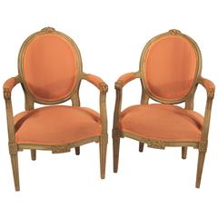 Pair of French Louis XVI-Style Fauteuils 8