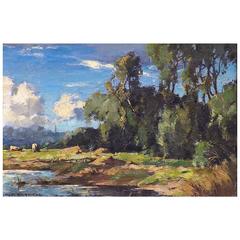 'California Sky' Oil Painting by Piet Rackwitsz, 1930s 5