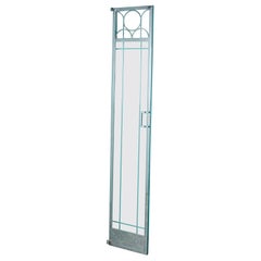 Narrow Antique Art Deco Glass Door