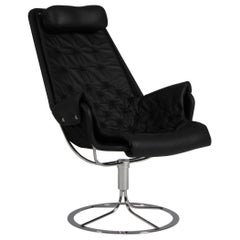 Bruno Mathsson Jetson Lounge Chair with Black Leather