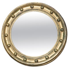 EXQUISITE ROUND ANTIQUE CIRCA 1920'S BUTLERS WALL MiRROR BOUGHT IN LYON FRANCE