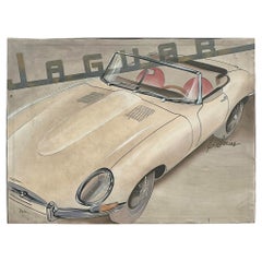 Vintage Boho Original Jaguar Oil Painting on Canvas