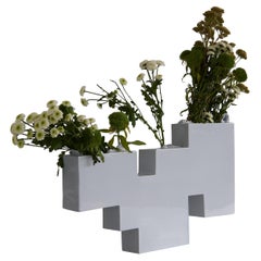 Italian ceramic geometric vase by artist Jenna Basso Pietrobon