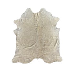 Luxury Natural Brazilian White Cowhide Rug – XL