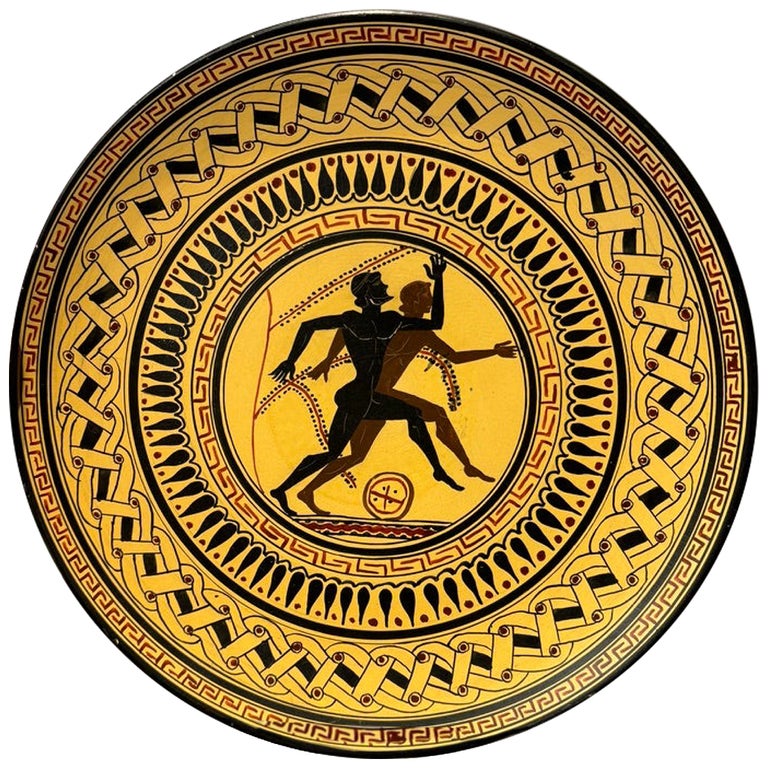 Ancient Greek Style Charger with Olympian Runners Ancient Greek Style Charger with Olympian Runners