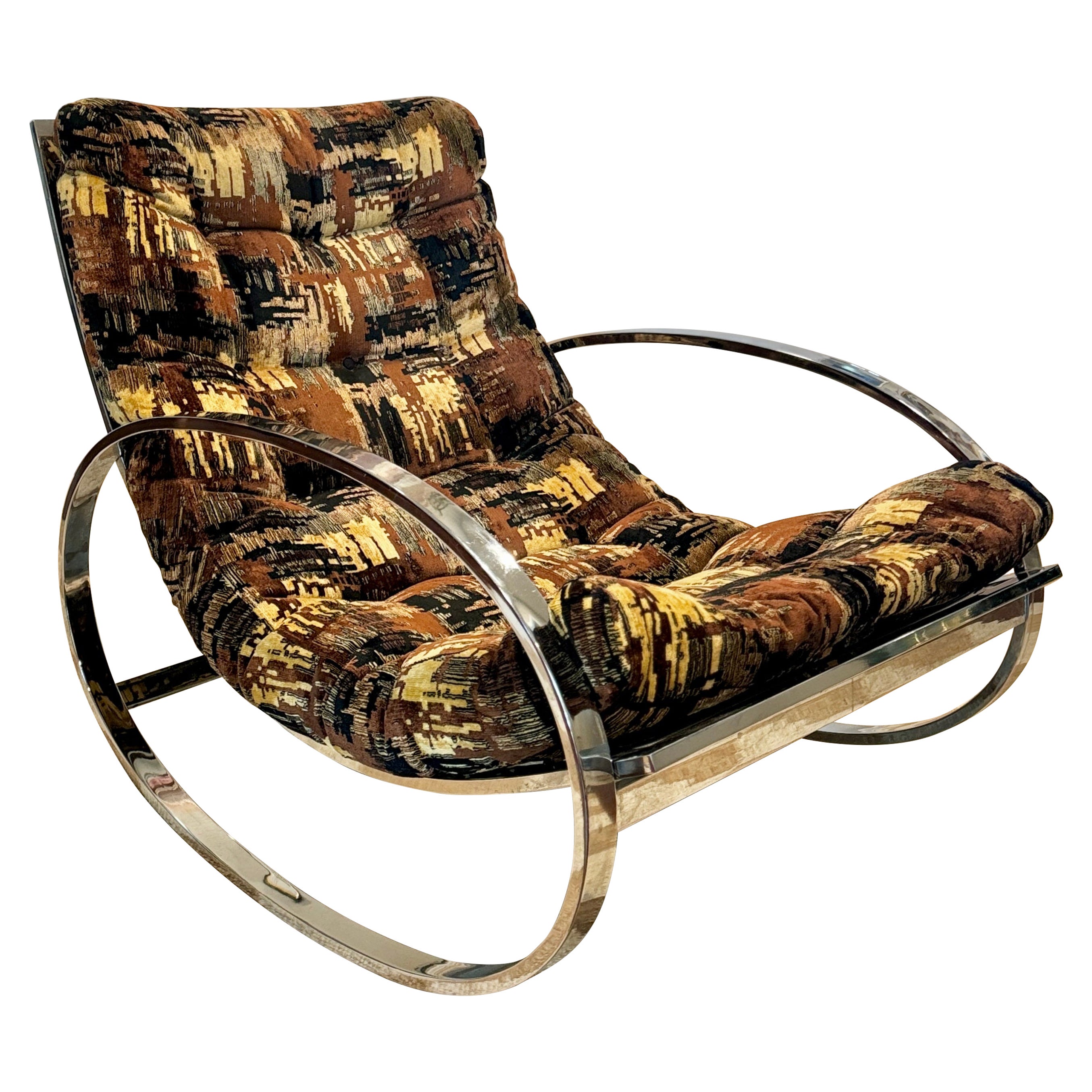 An all original vintage rocking lounger designed by Renato Zevi circa 1970s