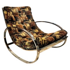 An all original vintage rocking lounger designed by Renato Zevi circa 1970s