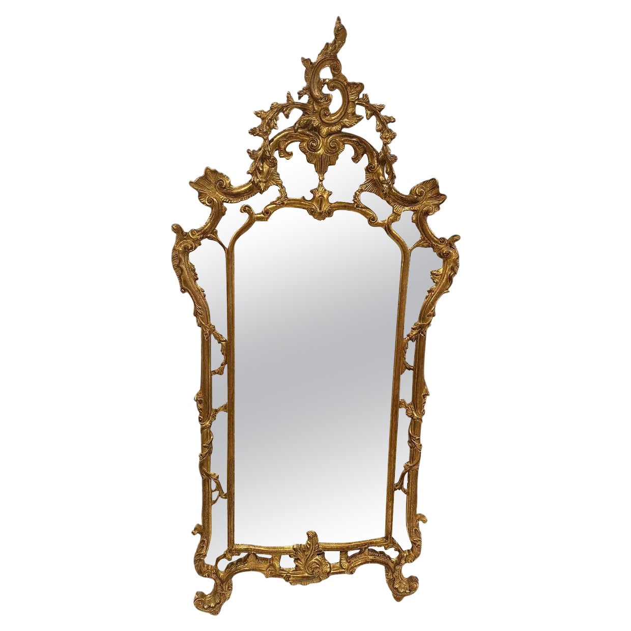 Ornate Tall Venetian Style Giltwood Mirror