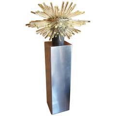 Bakalowits and Sohne "Miracle" Lamp on Stainless Steel Column