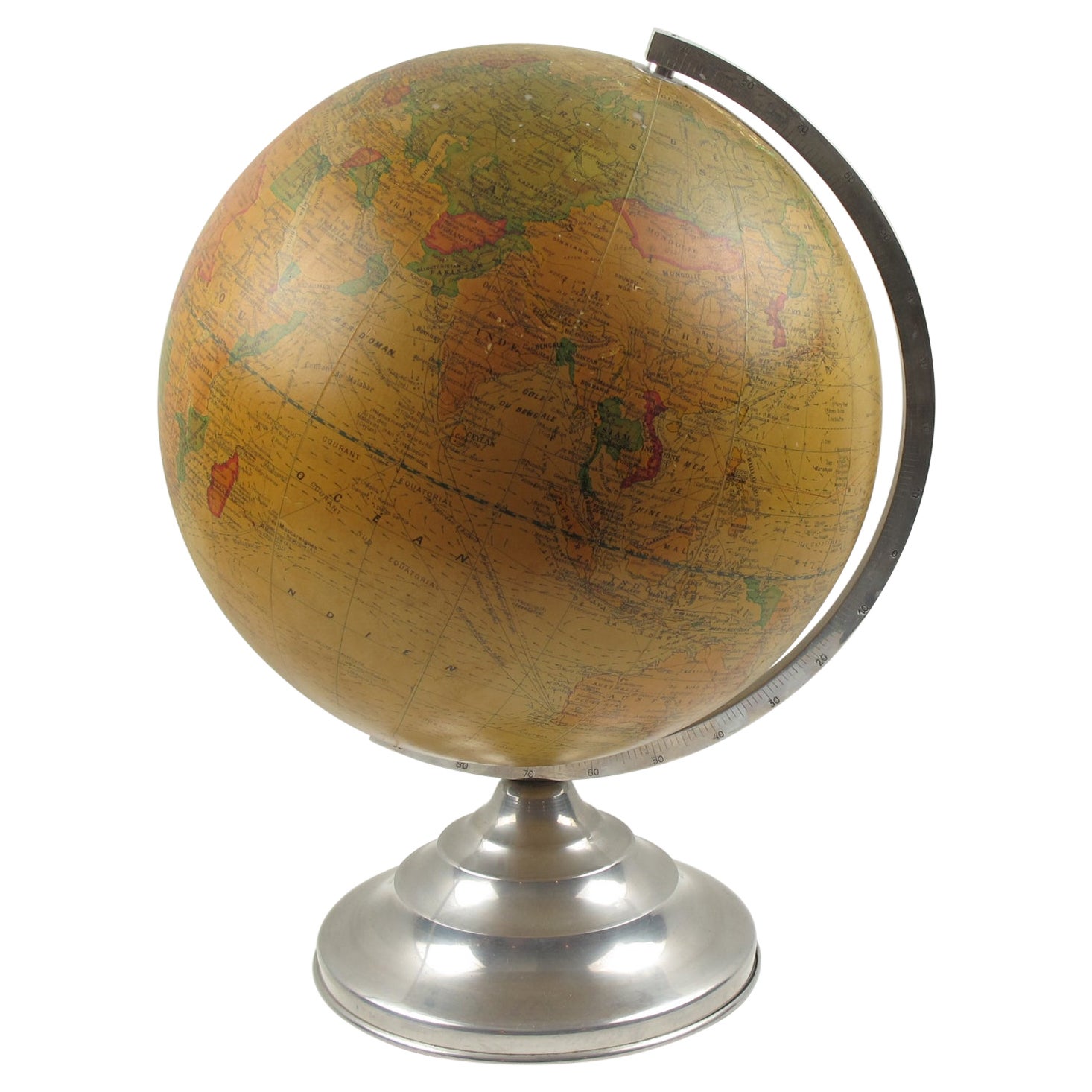 Light Up Library Globe on Aluminum Base