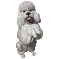 Mid-20th Century Charming Poodle Dog Sculpture