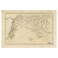 Antique 19th Century Map of Ancient Syria & Assyria - Historical Regions, c.1802