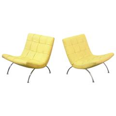 Pair of Milo Baughman Scoop Lounge Chairs