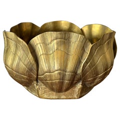 Brass Sea Shell Oval Planter
