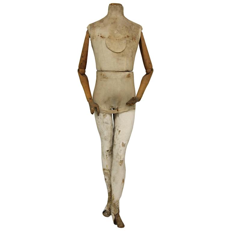 Early 20th Century Antique Wooden Articulated Mannequin at 1stDibs