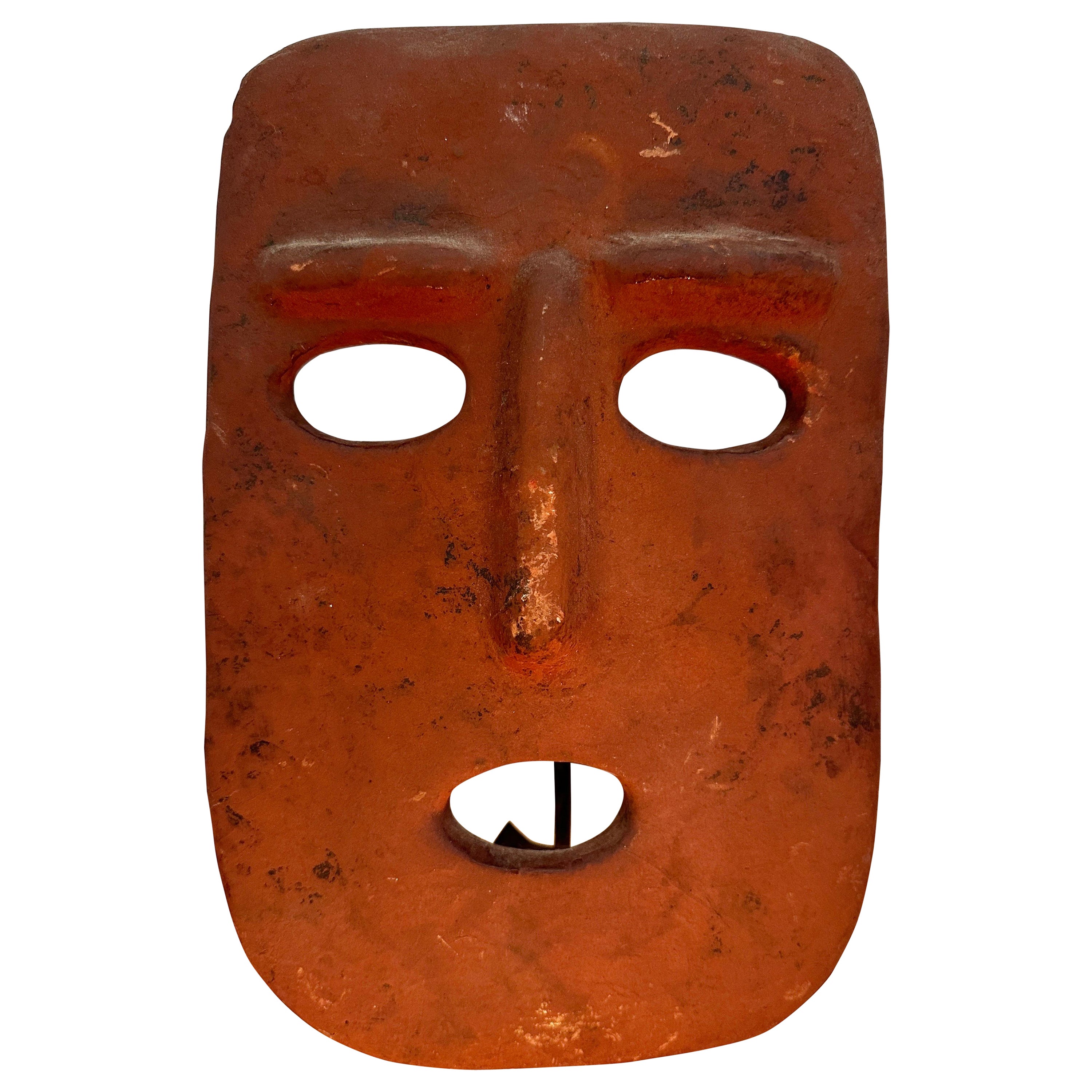 Masque en terre cuite italienne Lights Light Sconce 1960's en vente