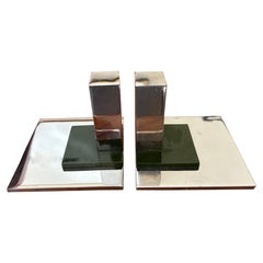 Machine Age Chrome and Bakelite Bookends