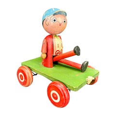 Vintage Wooden Jaymar Toy on Wheels, circa 1930