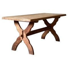 18th Century Swedish Sawbuck Coffee Table