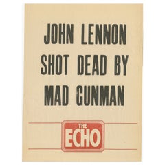 Póster icónico del asesinato de John Lennon - Un raro artefacto histórico