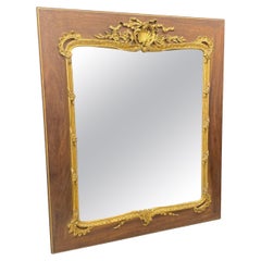 Spectacular French Louis XIV Gold Gilt and Fruitwood Rectangular Mirror