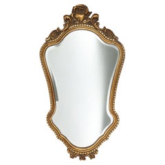 Beautiful baroque gilted wooden mirror, France 1950s