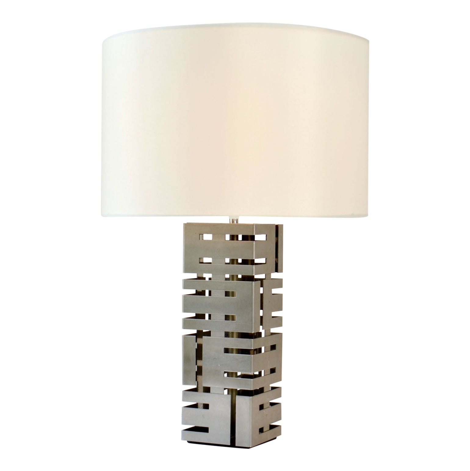 Square Stainless Steel Table Lamps by Laurel Company