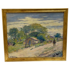 1947 Una Mañana En Enero di Antonio Ballerini Quadro con cornice